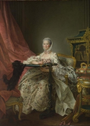 londongallery/francois-hubert drouais - madame de pompadour at her tambour frame